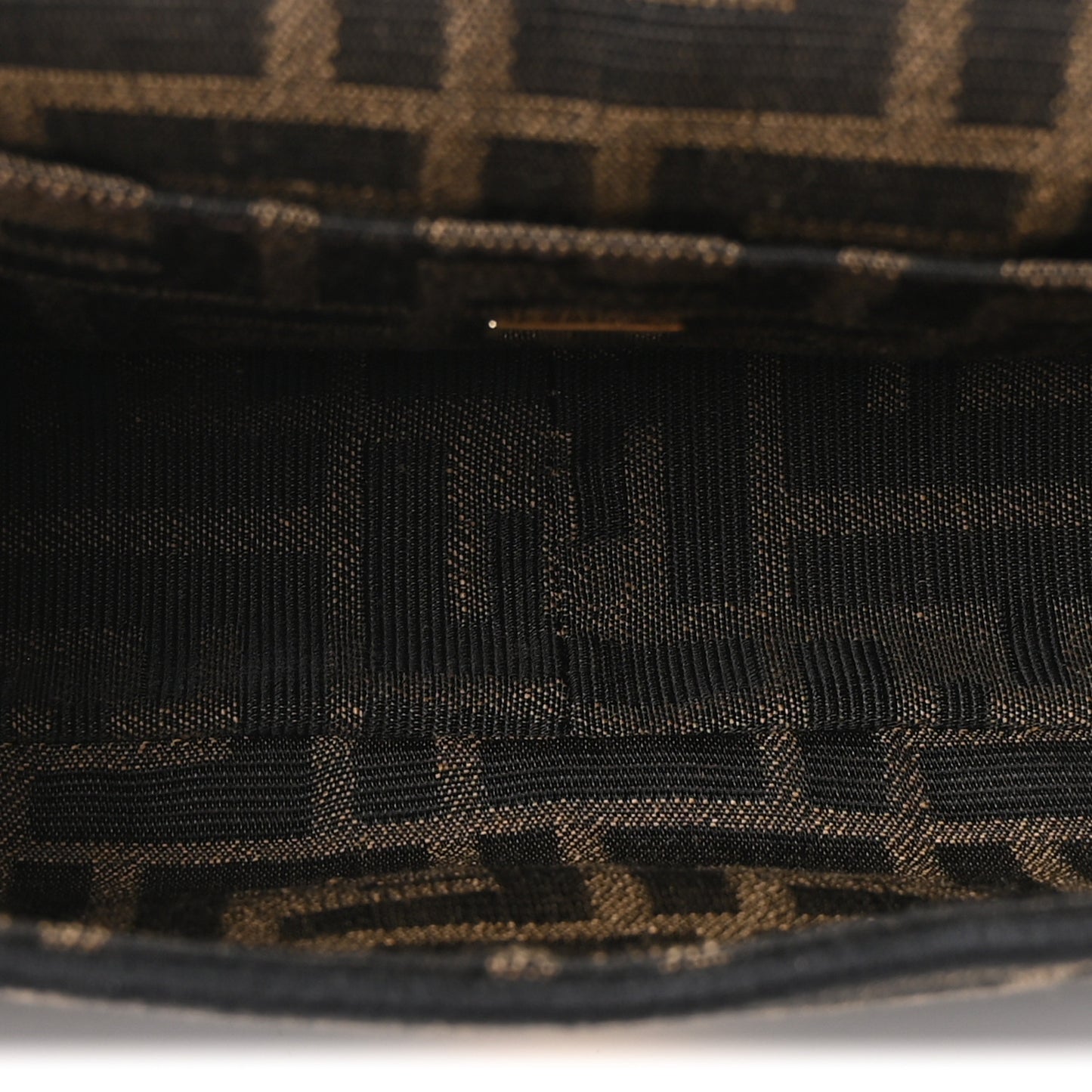 Fabric Jacquard FF 1974 Mini Baguette Tobacco Moro Black