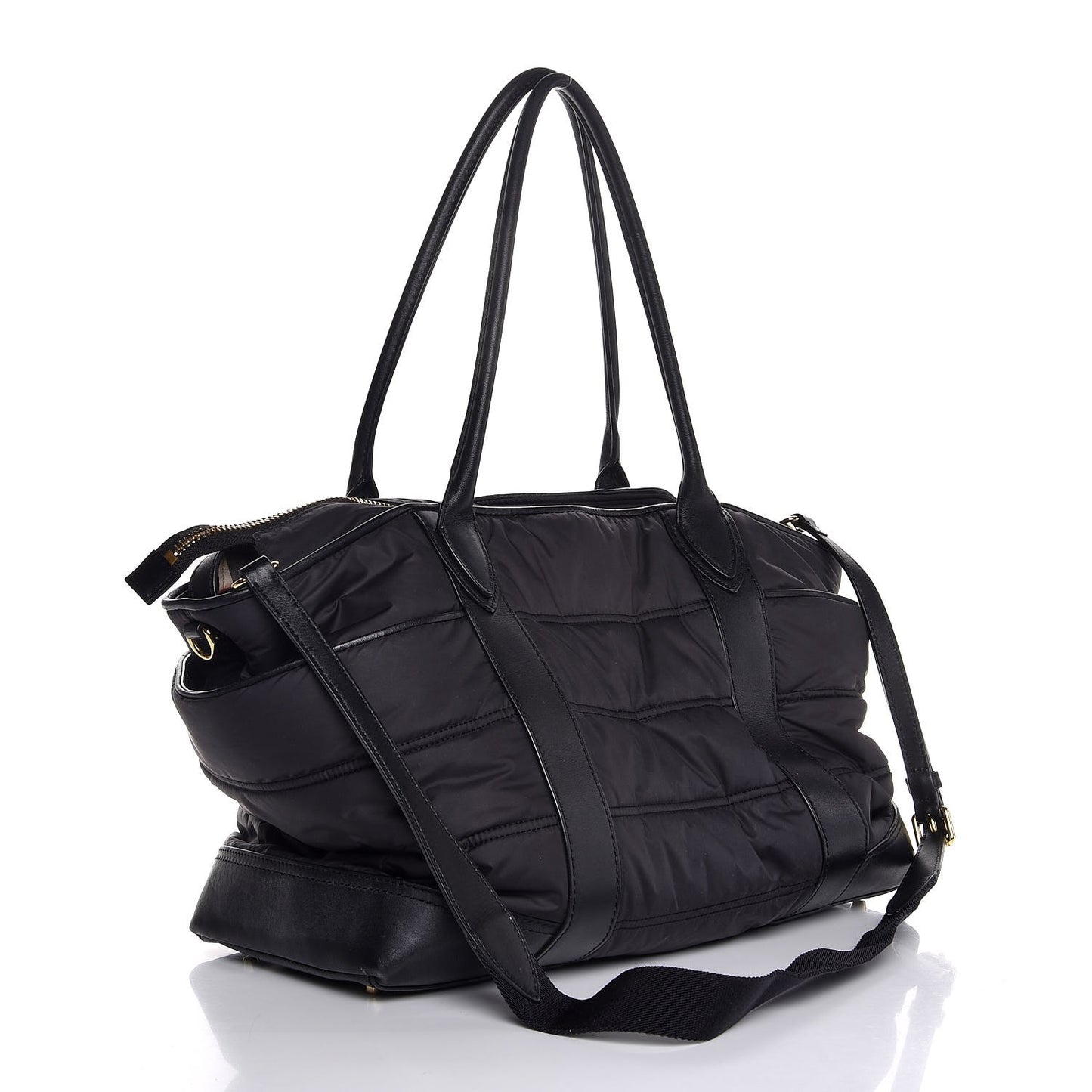 Nylon Large Olympia Diaper Bag Black