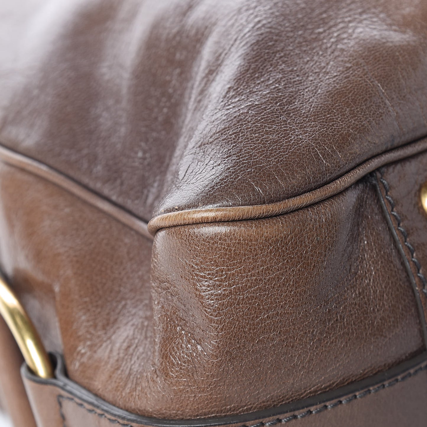 Glazed Goatskin Muse Messenger Brown