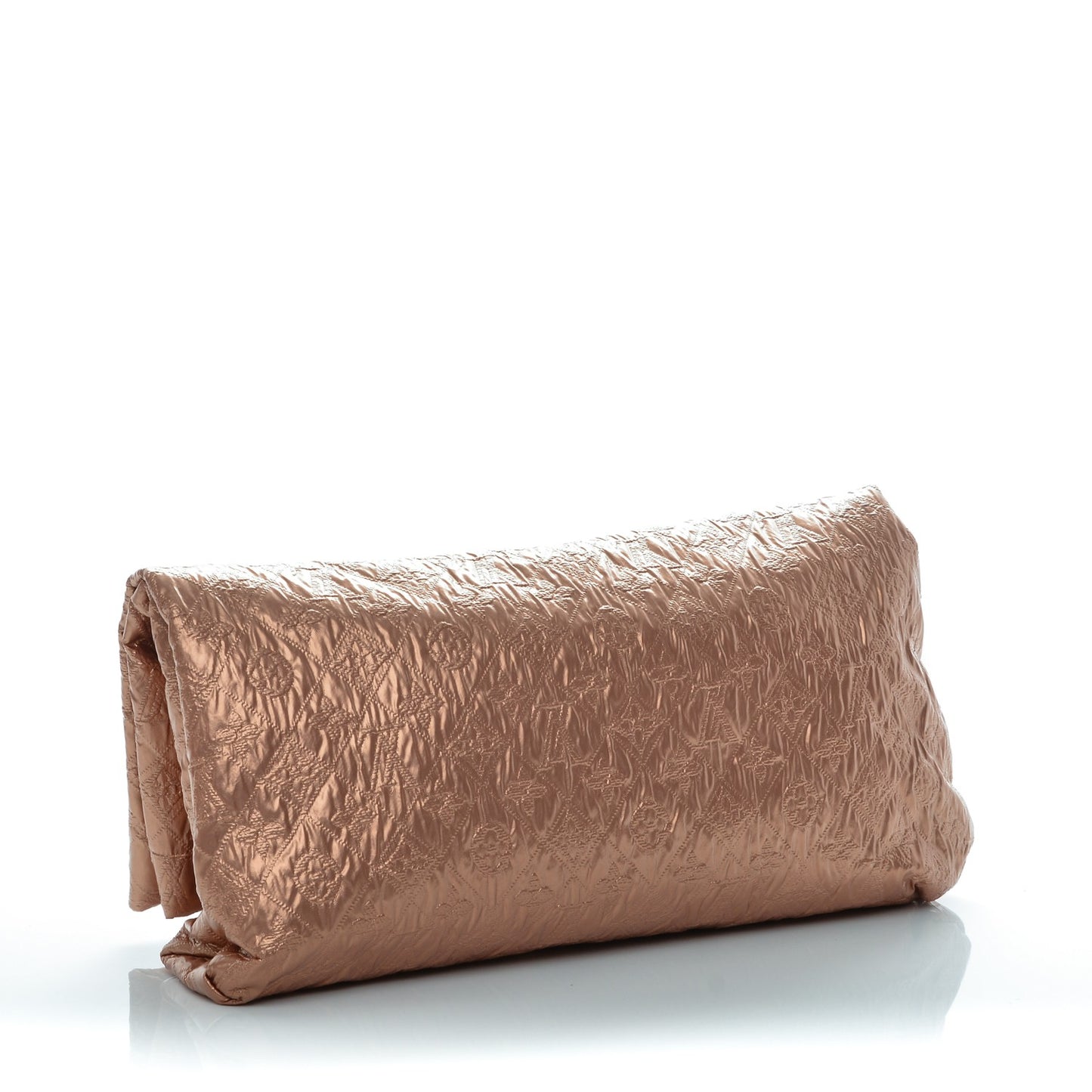 Jacquard Quilted Monogram Limelight Clutch GM Rose Gold