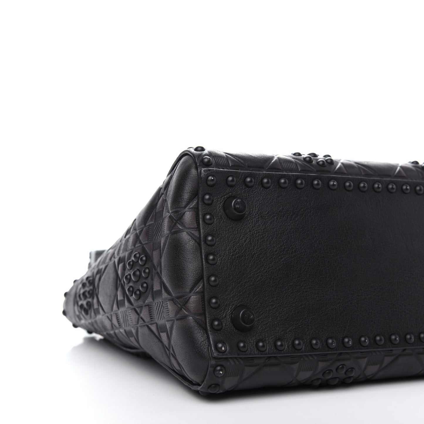 Lambskin Studded Matte Cannage Medium Lady Dior So Black