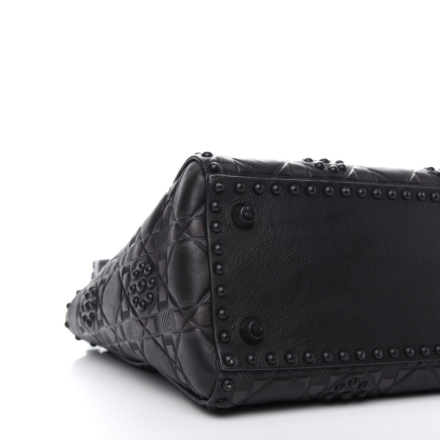 Christian Dior Lambskin Studded Matte Cannage Medium Lady Dior So Black 8 of 35