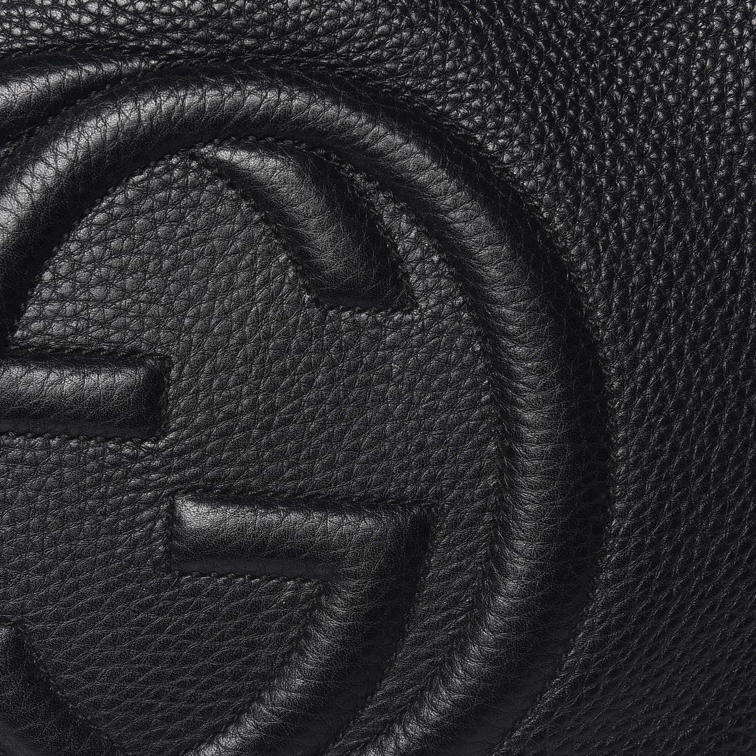 Gucci Pebbled Calfskin Medium Soho Chain Shoulder Bag Black 10 of 10