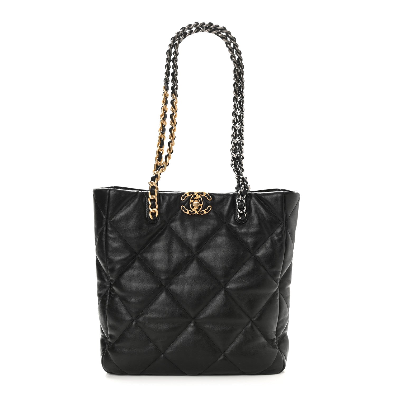Chanel Lambskin Quilted Chanel 19 Shopping Bag Black 1 of 10