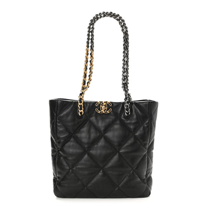 Chanel Lambskin Quilted Chanel 19 Shopping Bag Black 1 of 10