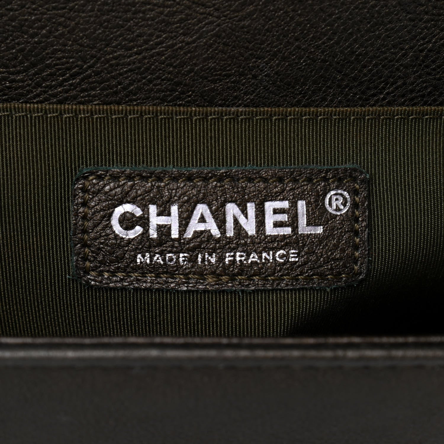 Chanel Metallic Calfskin Quilted Medium Boy Flap Khaki 5 of 10