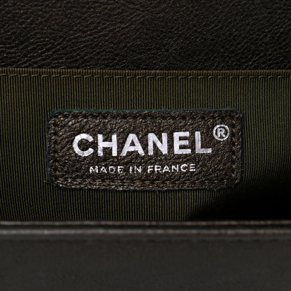 Chanel Metallic Calfskin Quilted Medium Boy Flap Khaki 5 of 10