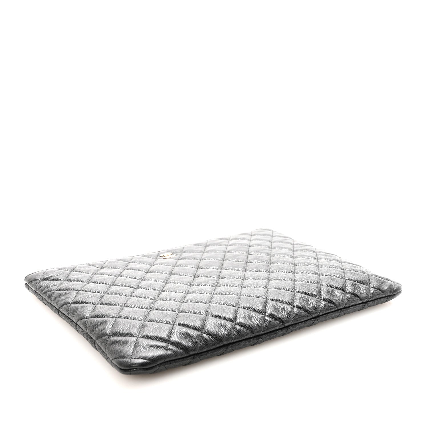 Chanel Caviar Quilted Large Cosmetic Case Black 4 of 8