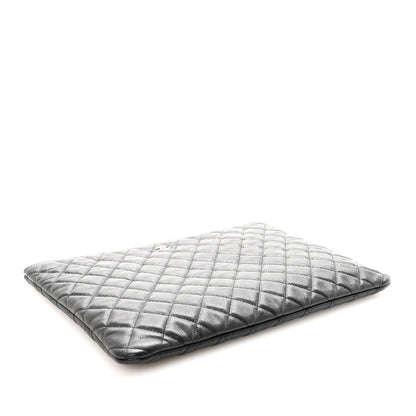 Chanel Caviar Quilted Large Cosmetic Case Black 4 of 8