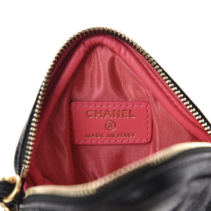 Chanel Caviar Quilted Diamond Coin Purse With Chain Black 8 of 10