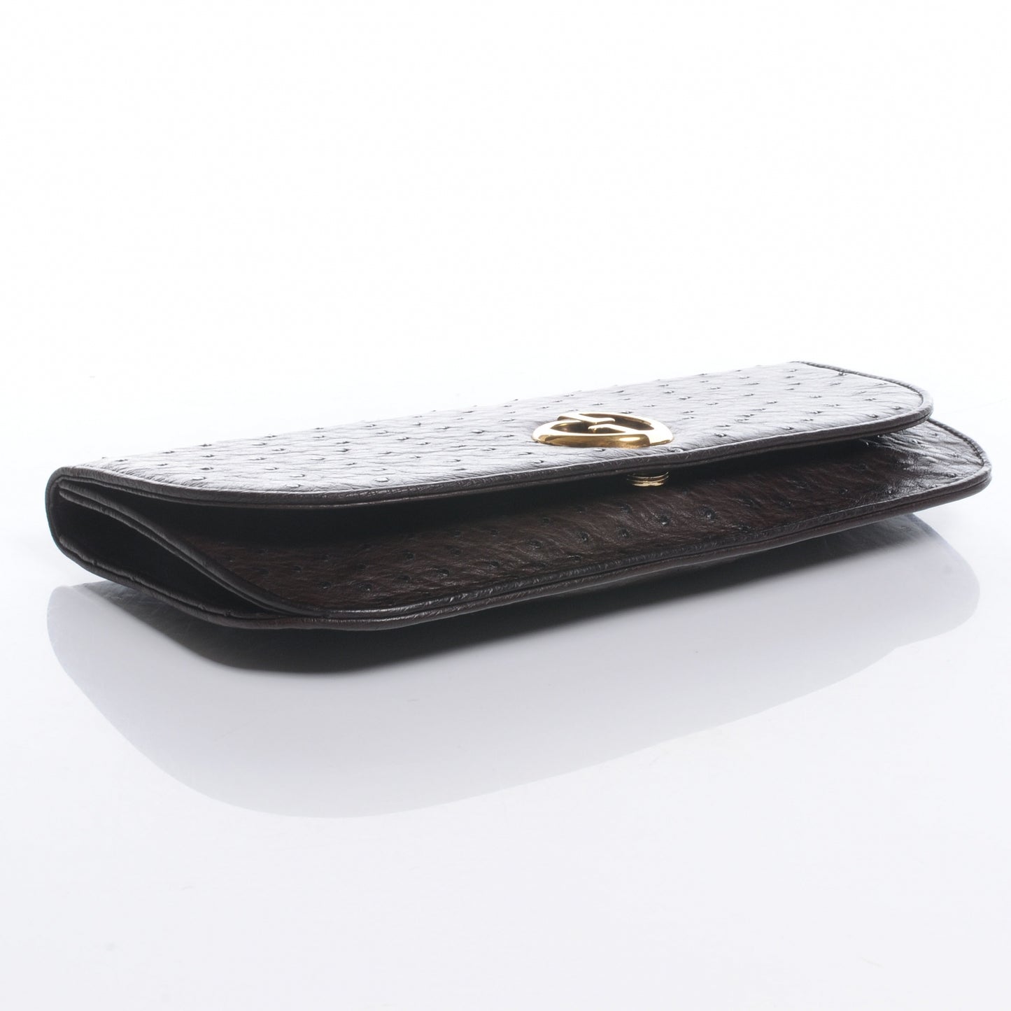 Ostrich 1973 Clutch Cocoa Brown