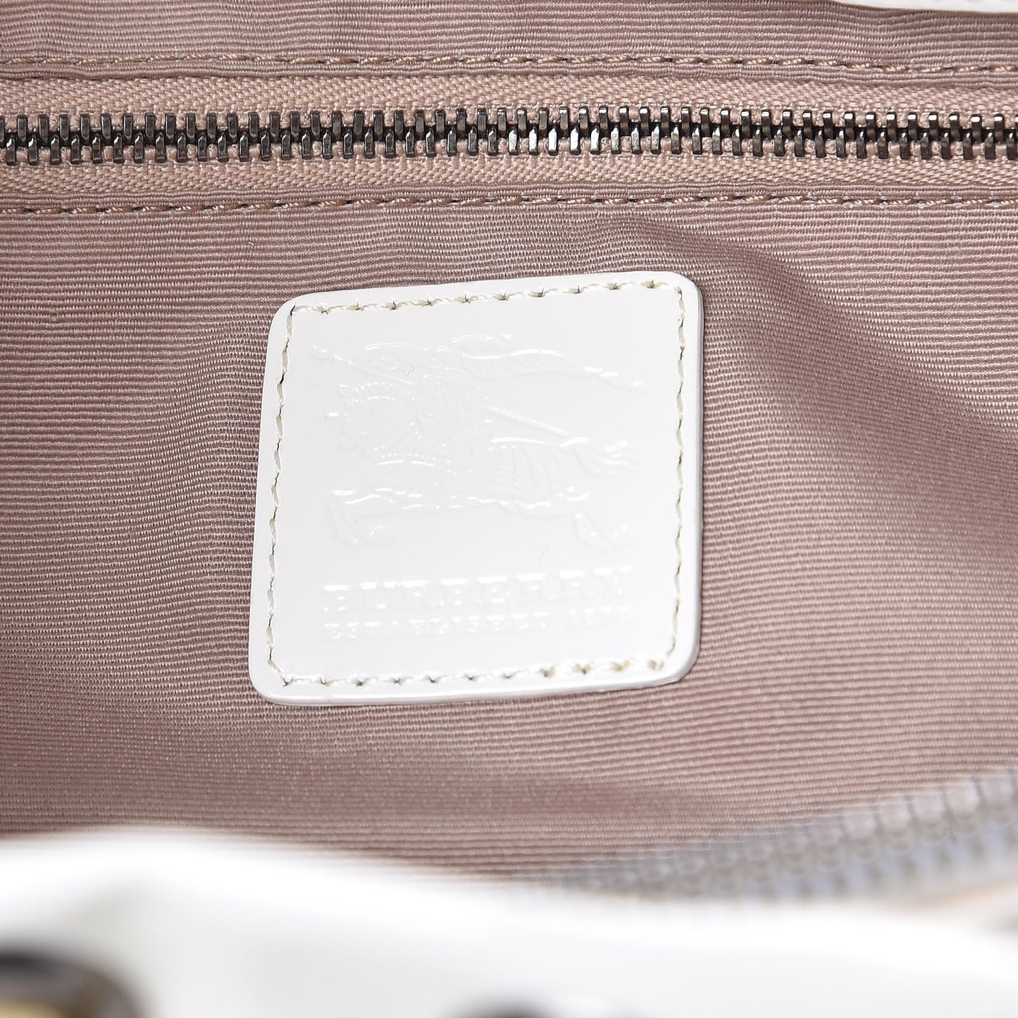 Patent Supernova Check Front Pocket Small Bag White