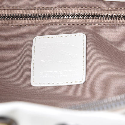 Burberry Patent Supernova Check Front Pocket Small Bag White 6 of 16