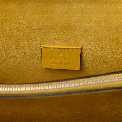 Gucci GG Supreme Monogram Crystal Bow Embroidered Medium Dionysus Shoulder Bag Yellow 9 of 13