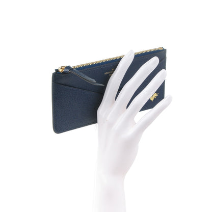 Louis Vuitton Calfskin Jeanne Wallet Zippered Insert Dark Blue 2 of 8