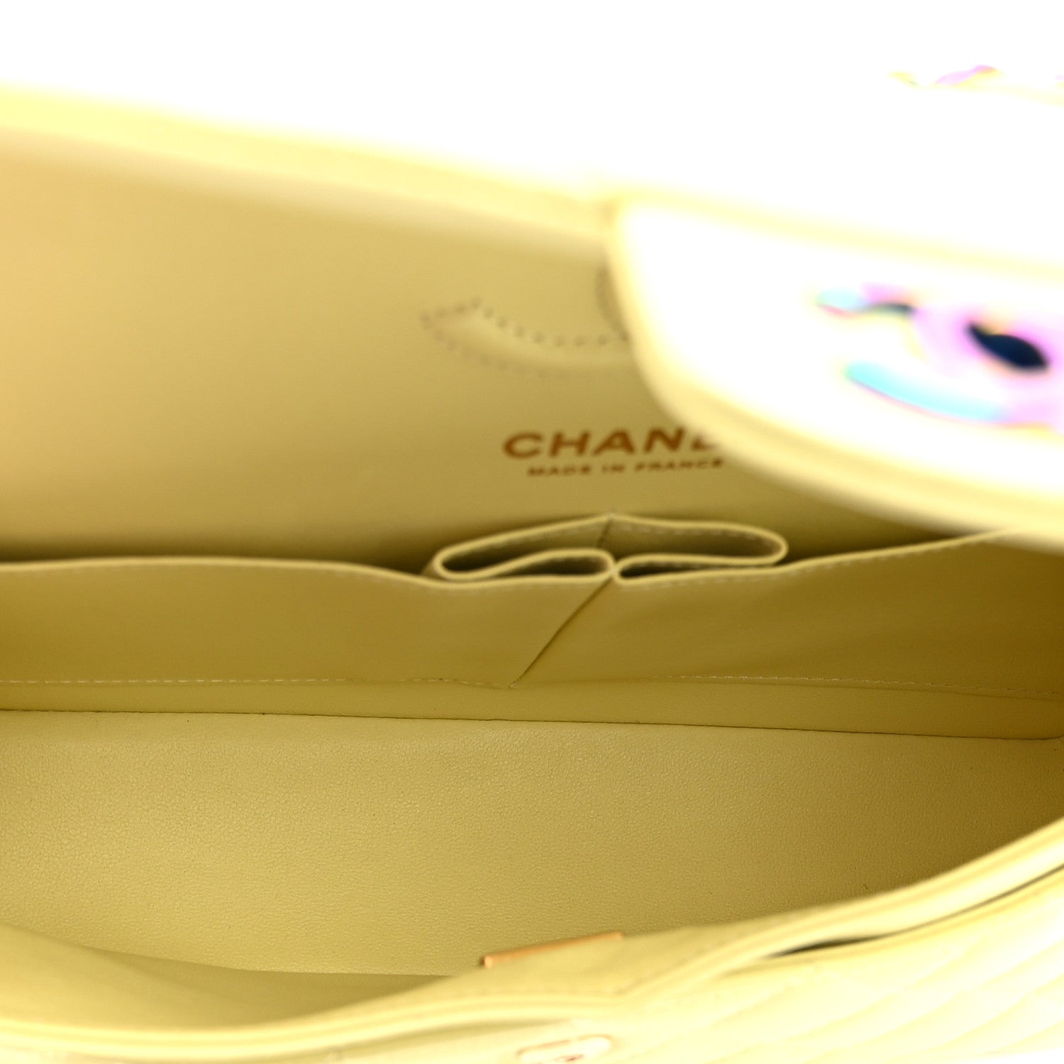 Chanel Caviar Quilted Rainbow CC Small Double Flap Green 5 of 10