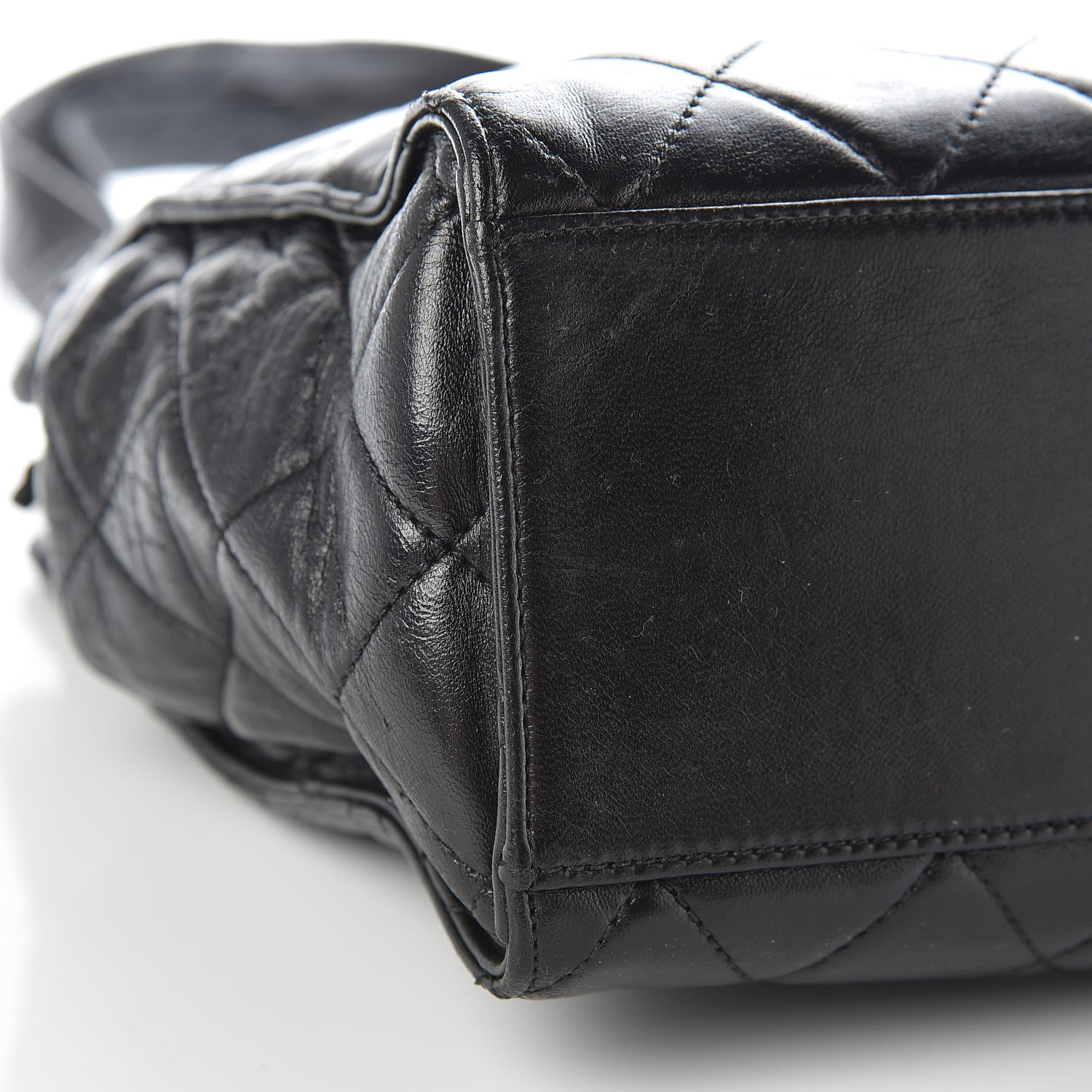 Chanel Lambskin Quilted CC Shopping Tote Black 14 of 16