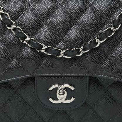 Chanel Caviar Quilted Jumbo Double Flap Black 8 of 13