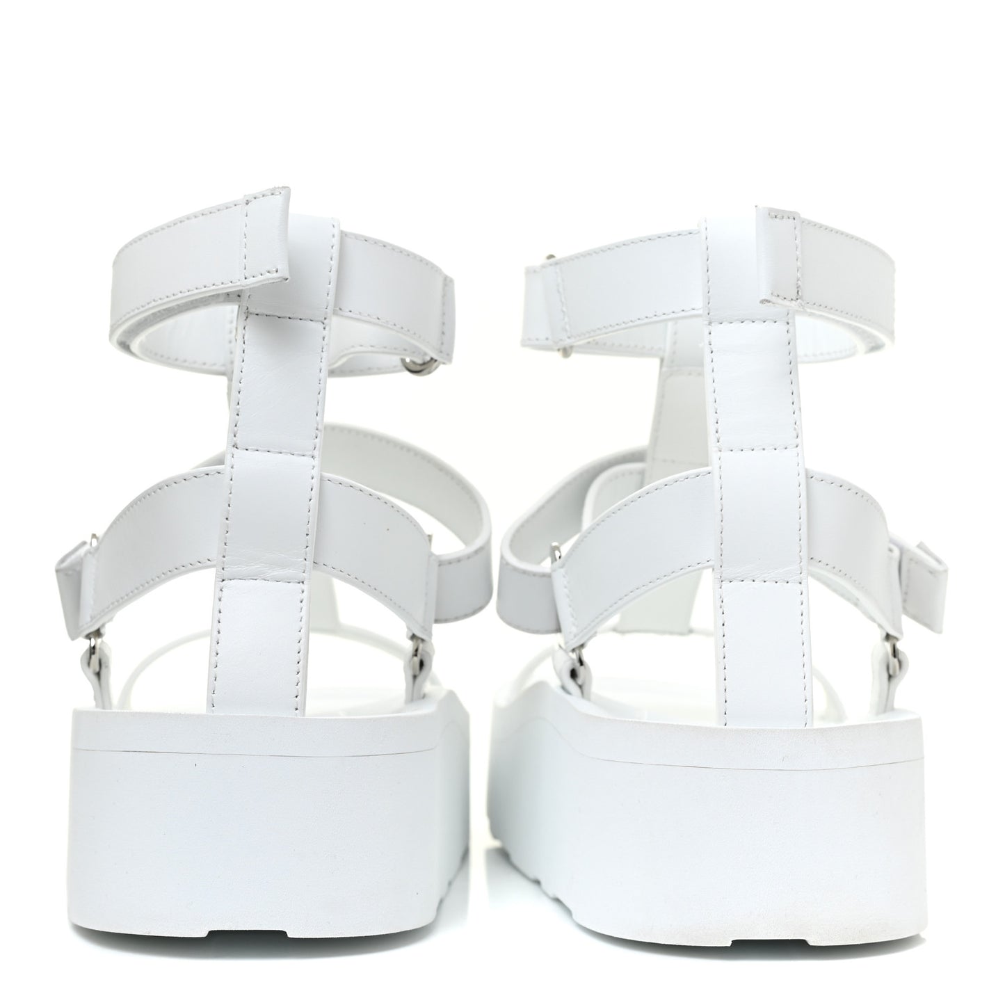 Calfskin Womens Enid Sandals 37 White