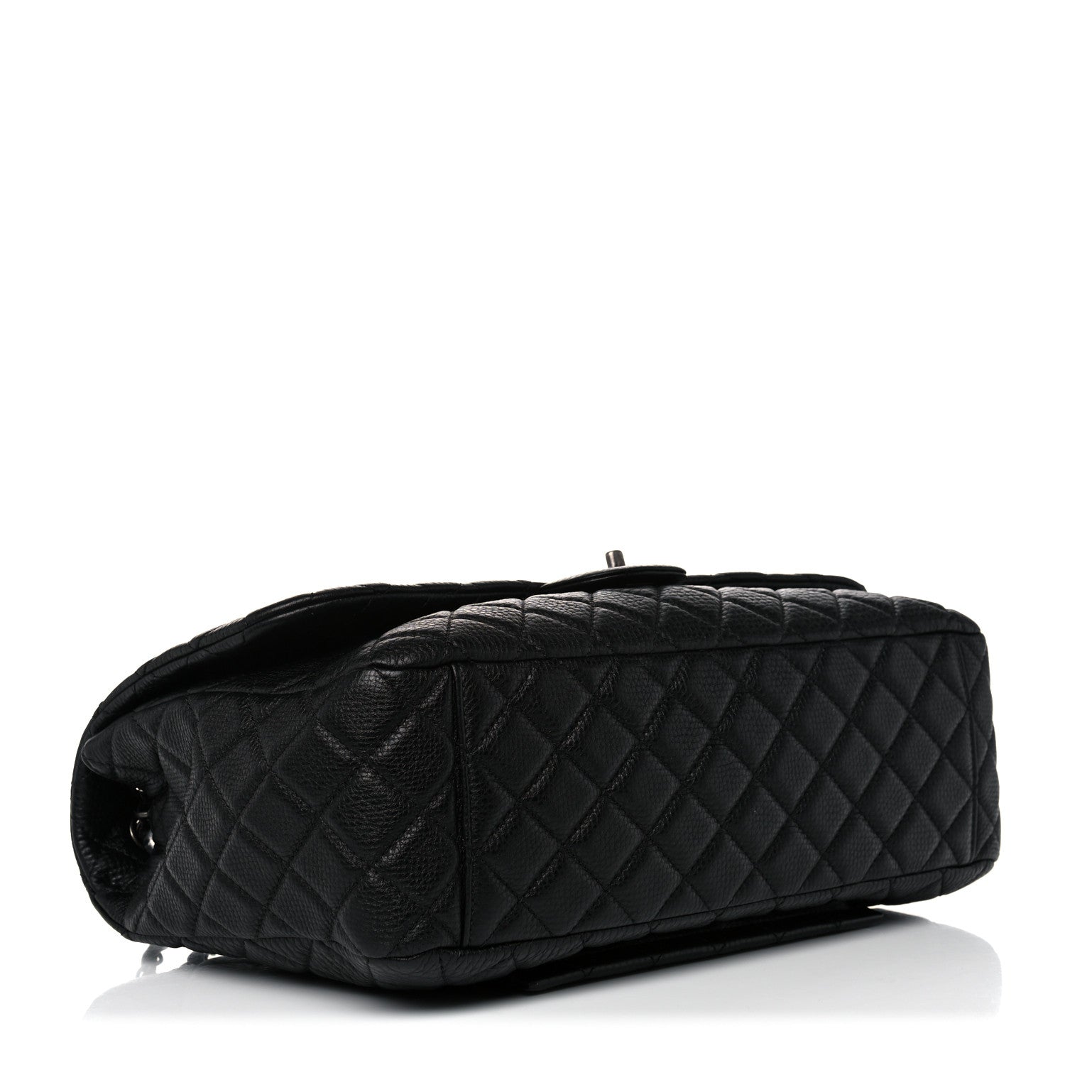 Chanel Grained Calfskin Quilted Small XXL Travel Flap Bag Black 4 of 14