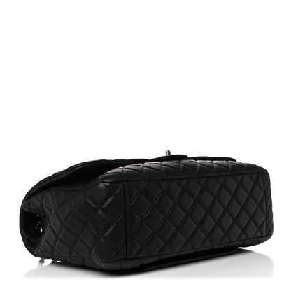 Chanel Grained Calfskin Quilted Small XXL Travel Flap Bag Black 4 of 14