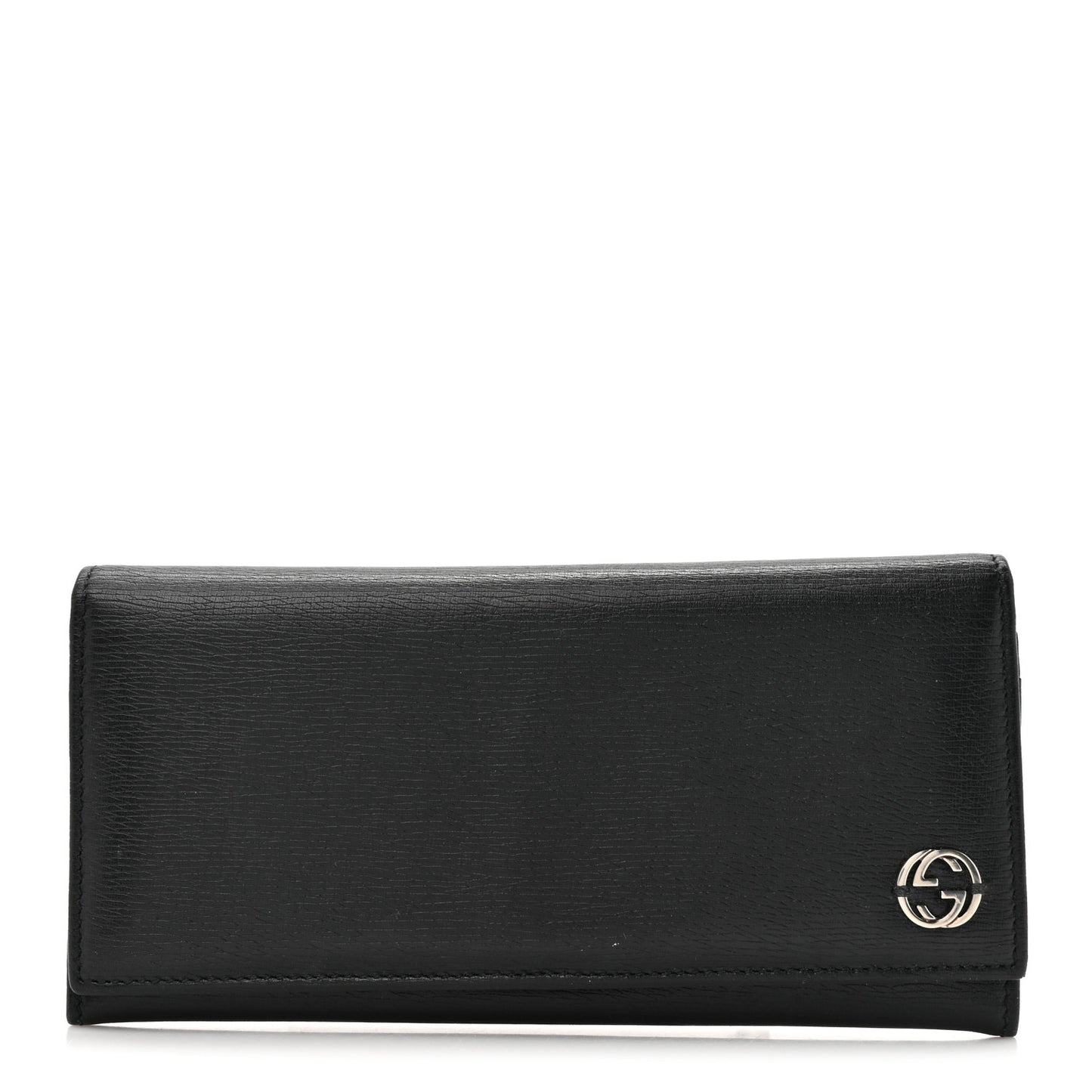 Calfskin Interlocking G Continental Wallet Black