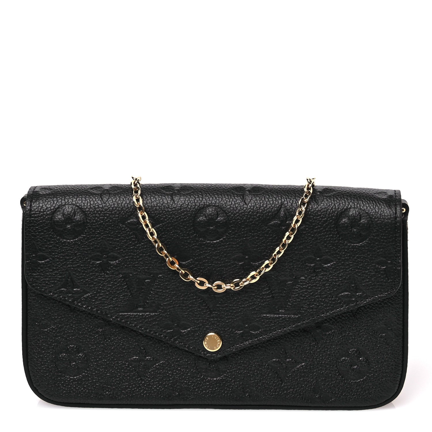 Louis Vuitton Empreinte Pochette Felicie Chain Wallet Black 1 of 11