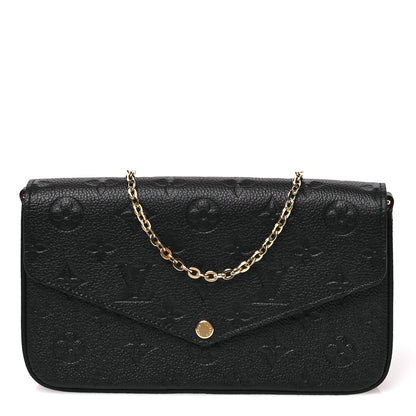 Louis Vuitton Empreinte Pochette Felicie Chain Wallet Black 1 of 11