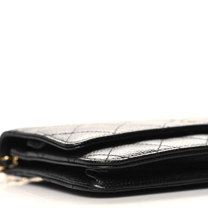 Chanel Caviar Quilted Wallet on Chain WOC Black 10 of 13