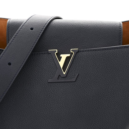 Louis Vuitton Taurillon Capucines MM Indigo 8 of 10