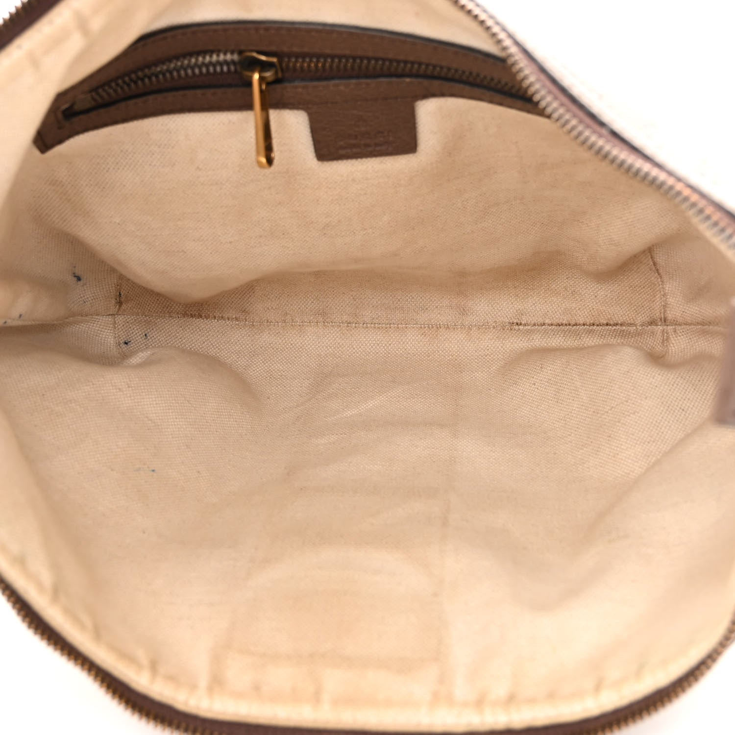 Gucci GG Supreme Monogram Textured Dollar Calfskin Web Small Ophidia Half Moon Hobo Beige Ebony New Acero 5 of 11