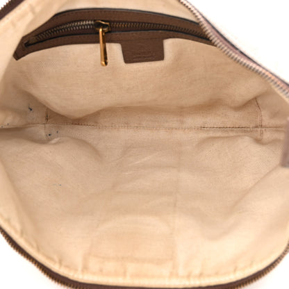 Gucci GG Supreme Monogram Textured Dollar Calfskin Web Small Ophidia Half Moon Hobo Beige Ebony New Acero 5 of 11