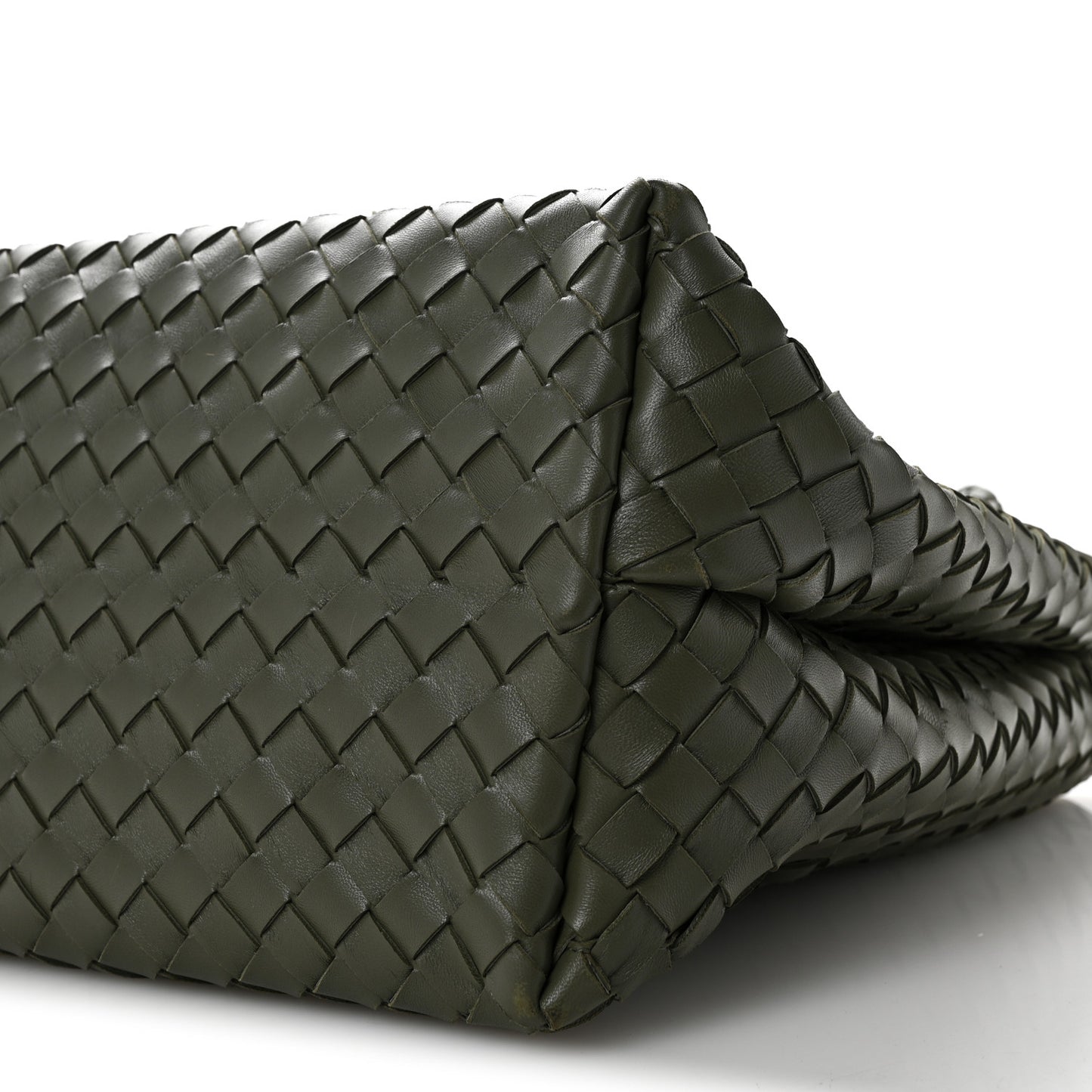 Nappa Intrecciato Large Andiamo Shoulder Bag  Aloe