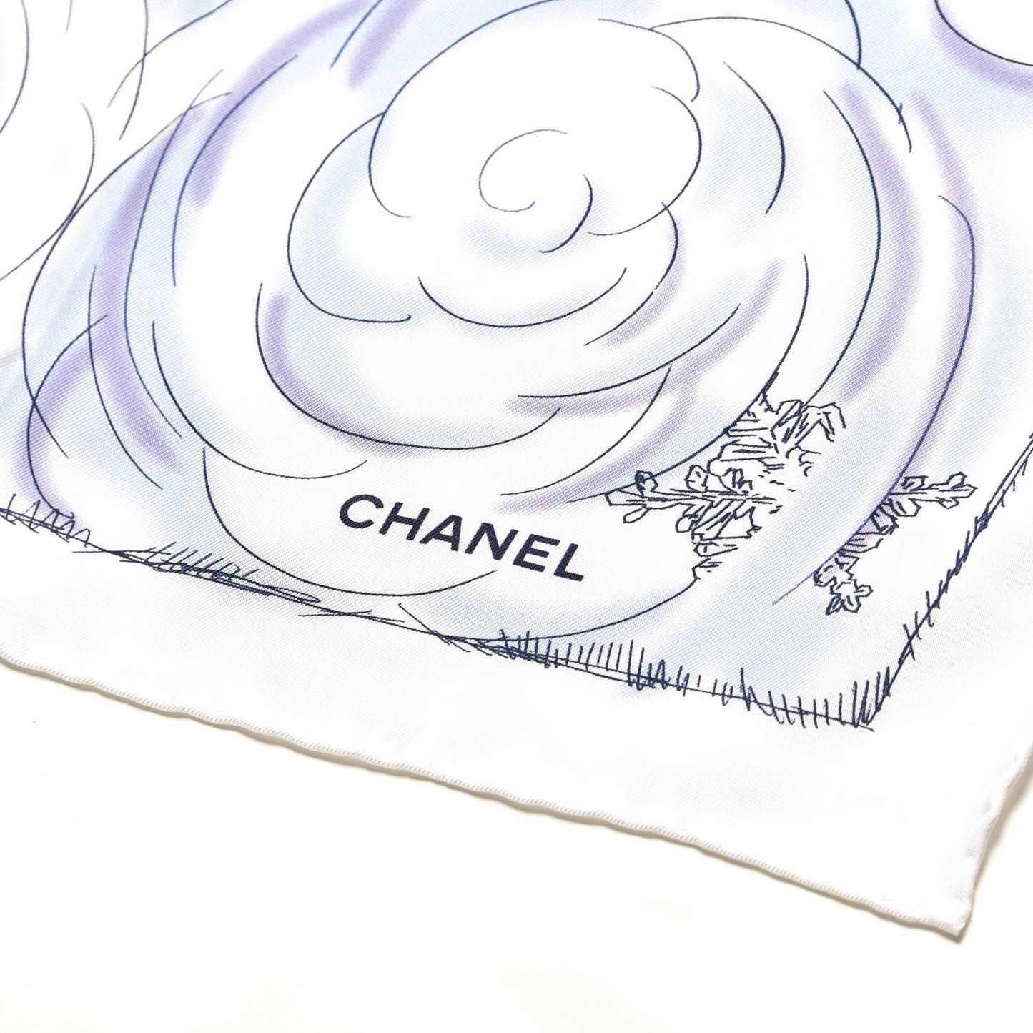Silk Polar Bear Scarf White