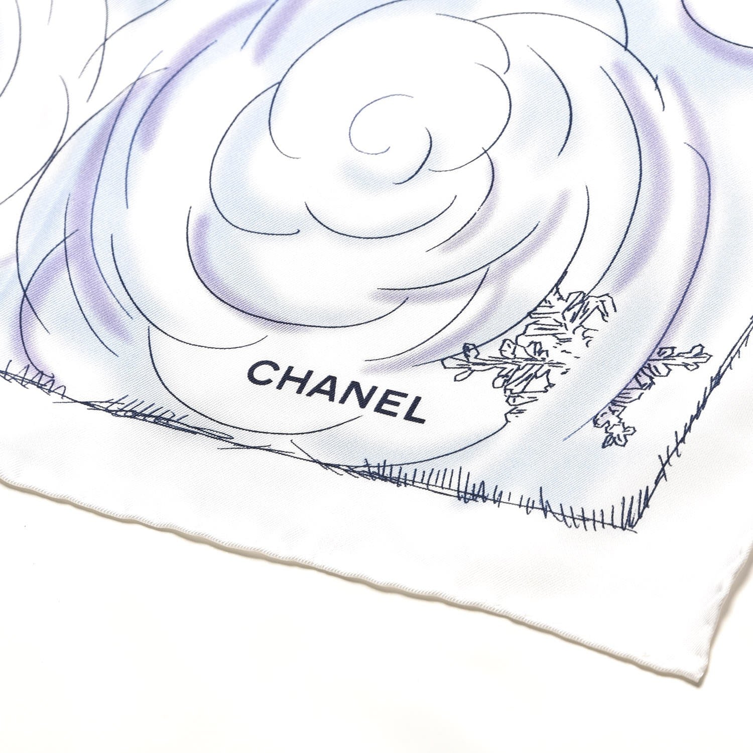 Chanel Silk Polar Bear Scarf White 4 of 5
