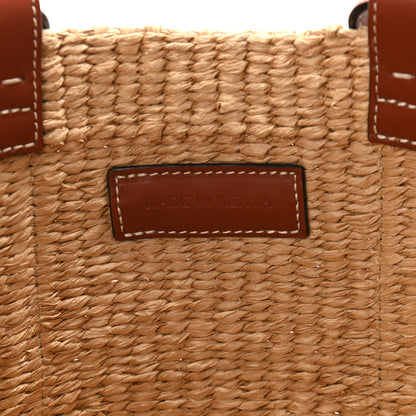 Chloe Raffia Calfskin Large Basket Tote Tan 7 of 10