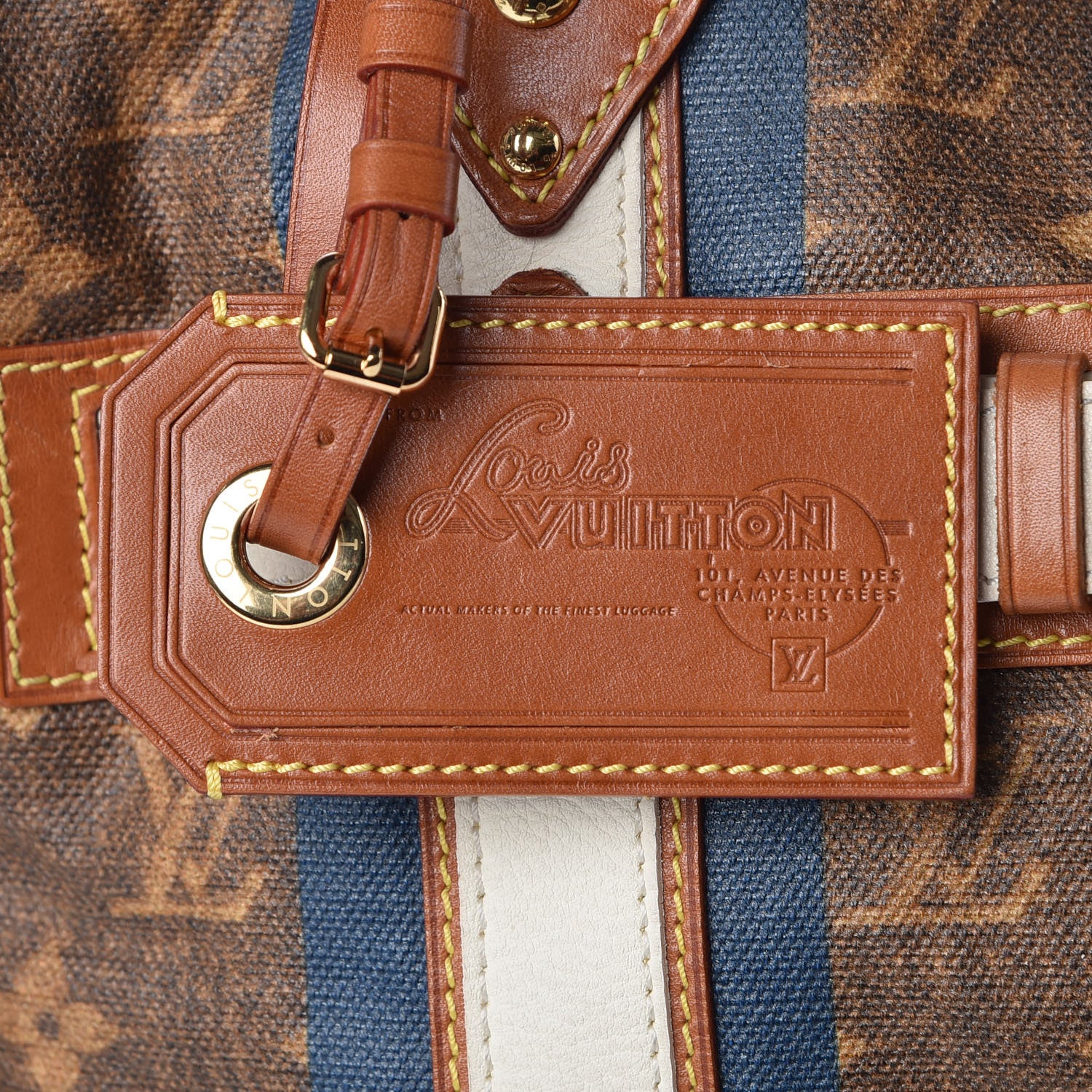 Louis Vuitton Monogram Rayures Tisse Sac GM Blue 27 of 30