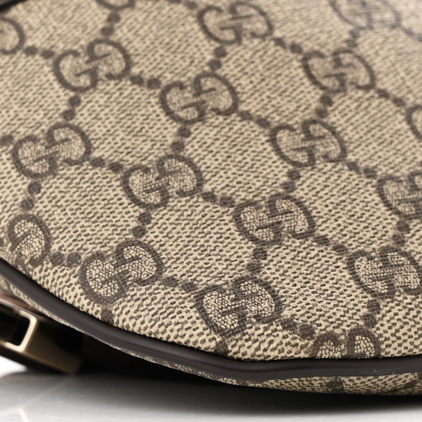 GG Supreme Monogram Belt Bag Dark Brown