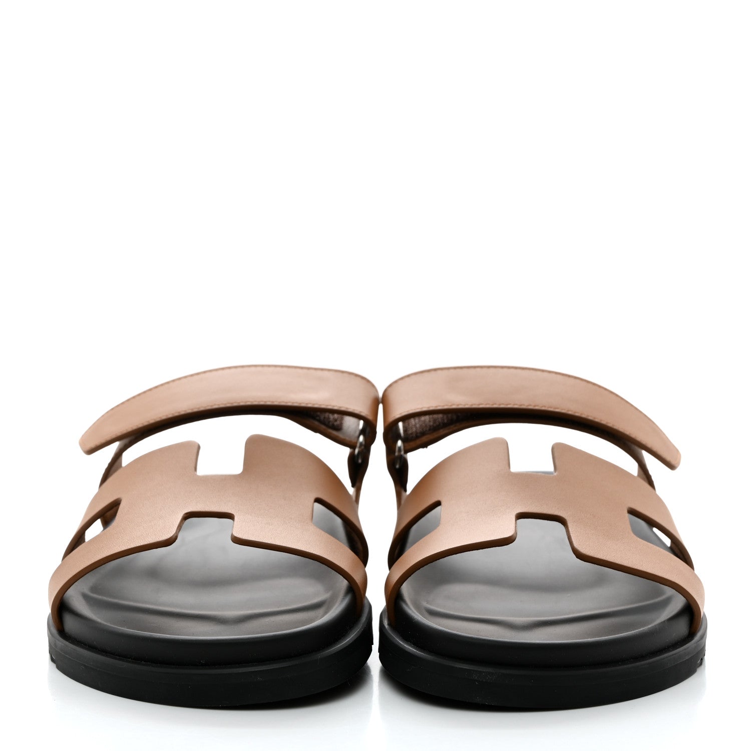 Hermes Calfskin Womens Chypre Sandals 40 Gold 2 of 9