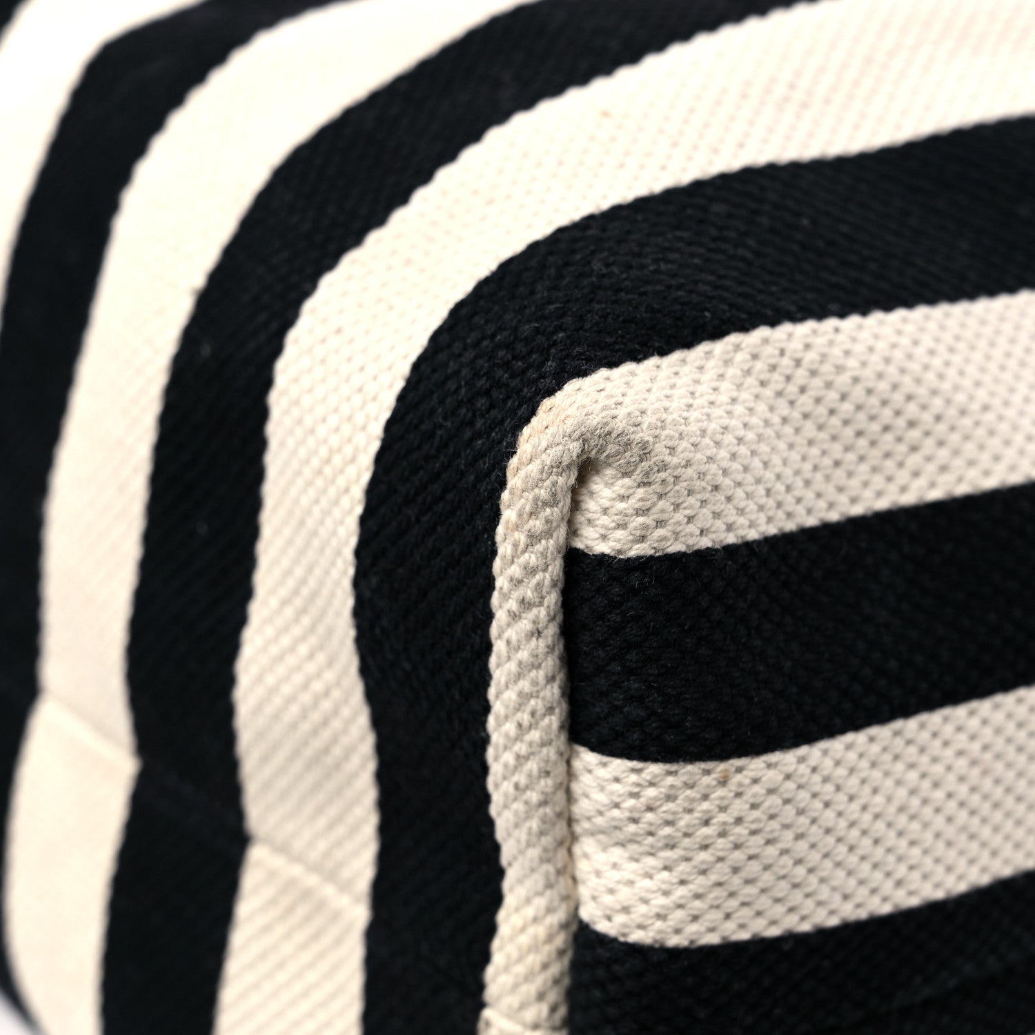 Gucci Cotton Canvas Stripe Logo Mens Tote White Black 11 of 17
