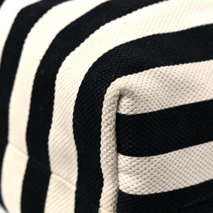 Gucci Cotton Canvas Stripe Logo Mens Tote White Black 11 of 17