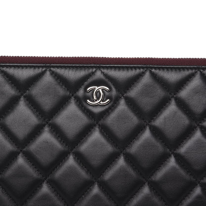 Chanel Lambskin Quilted Large Cosmetic Case Black 7 of 7