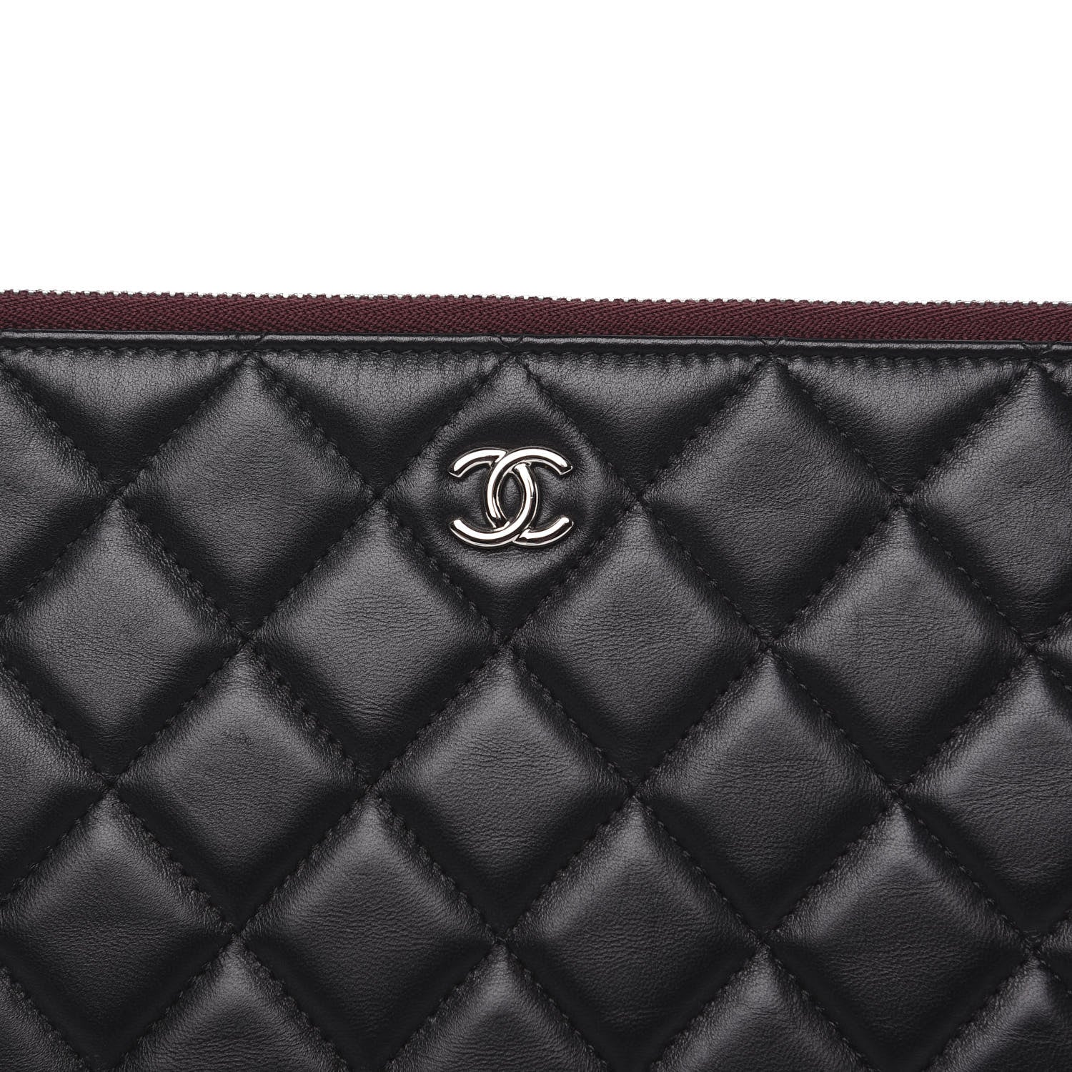 Chanel Lambskin Quilted Large Cosmetic Case Black 10 of 10