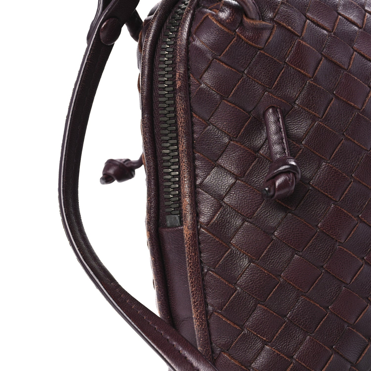 Bottega Veneta Nappa Intrecciato Nodini Crossbody Messenger Burgundy 17 of 17
