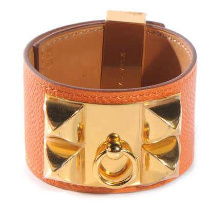 Hermes Epsom Collier de Chien CDC Bracelet Orange Large 1 of 7