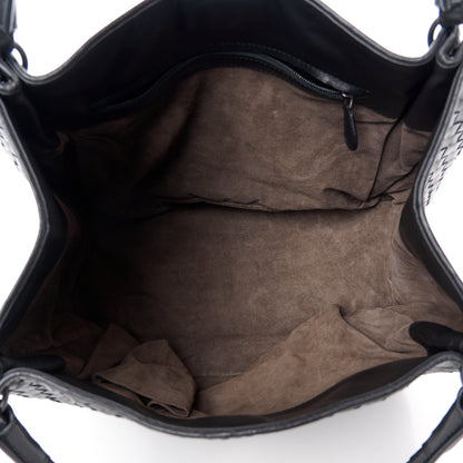Bottega Veneta Nappa Intrecciato Parachute Bag Black 5 of 12