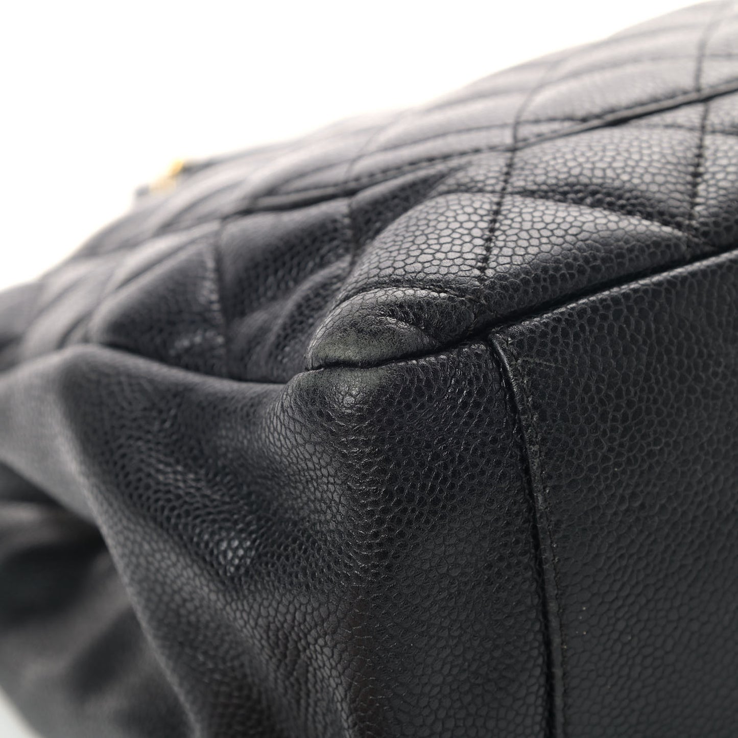 Caviar Quilted Grand Shopping Tote GST Black