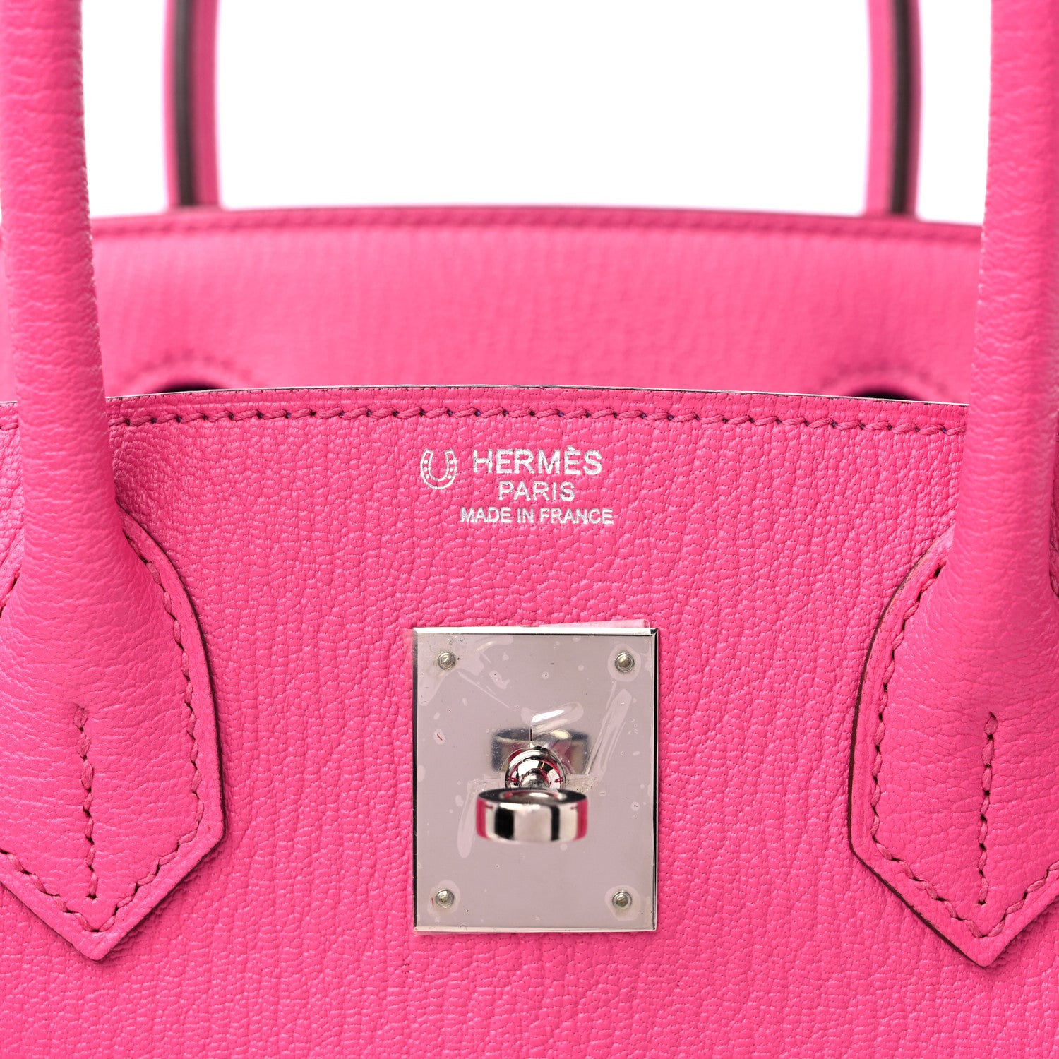 Hermes Chevre Mysore Horseshoe Birkin 30 Rose Tyrien Parme 6 of 13