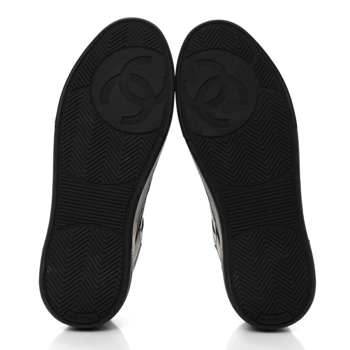 Calfskin CC Womens Sneakers 38.5 Black