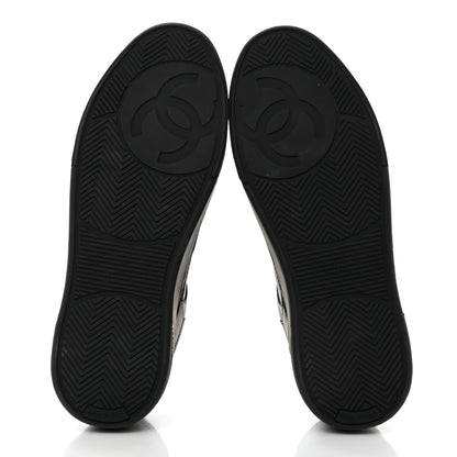 Chanel Calfskin CC Womens Sneakers 38.5 Black 6 of 10